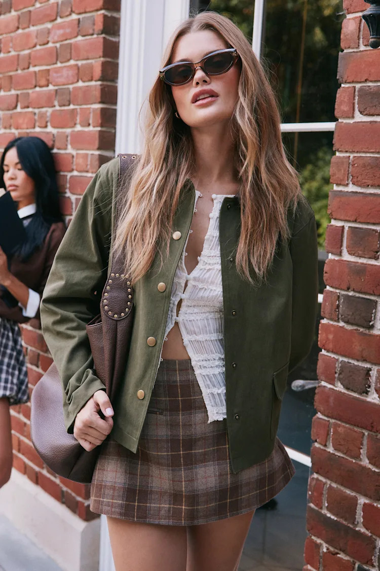 Haislyn Brown Plaid A-Line Skort | Lulus