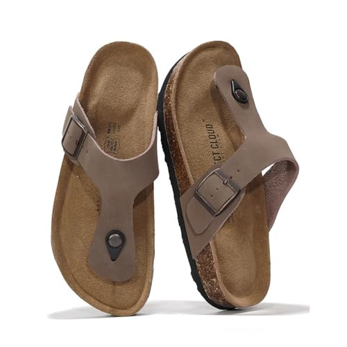 Project Cloud 100% Genuine Leather Thong Sandals Women Footwear - Memory Foam Insole Womens Sandals - Non-Slip Womens Flip Flops - Lightweight Sandals for Women 2026 (Britani, Tan, 7.5) | Amazon (US)