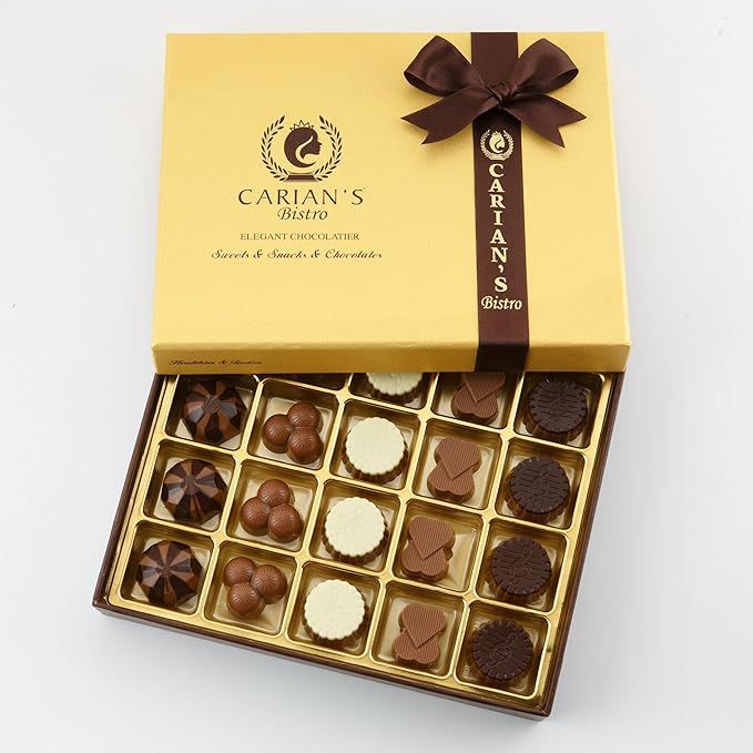 CARIANS Special Chocolate - Assorted Pralines Holiday Gift Box - Christmas Gourmet Truffles Hampe... | Amazon (US)