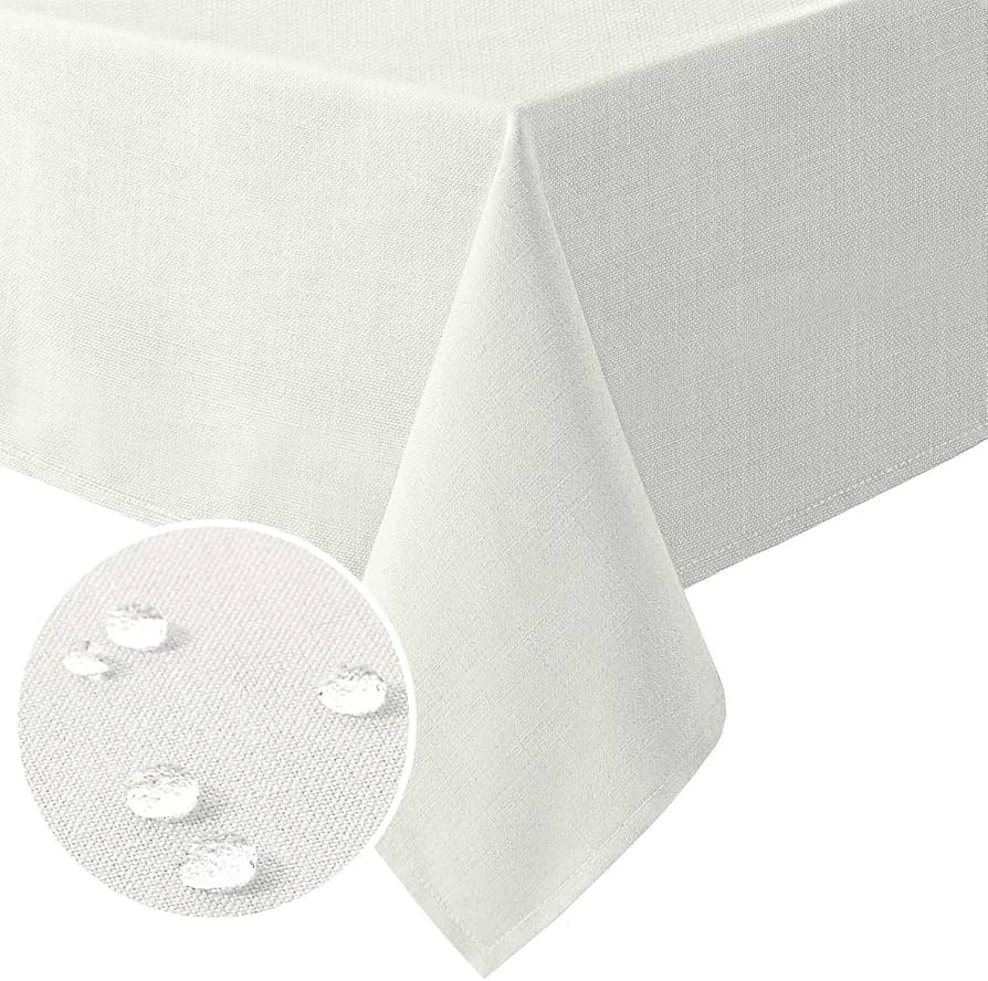 H.VERSAILTEX Linen Textured Table Cloths Rectangle 54 x 108 Inch Premium Solid Tablecloth Spill-P... | Amazon (US)