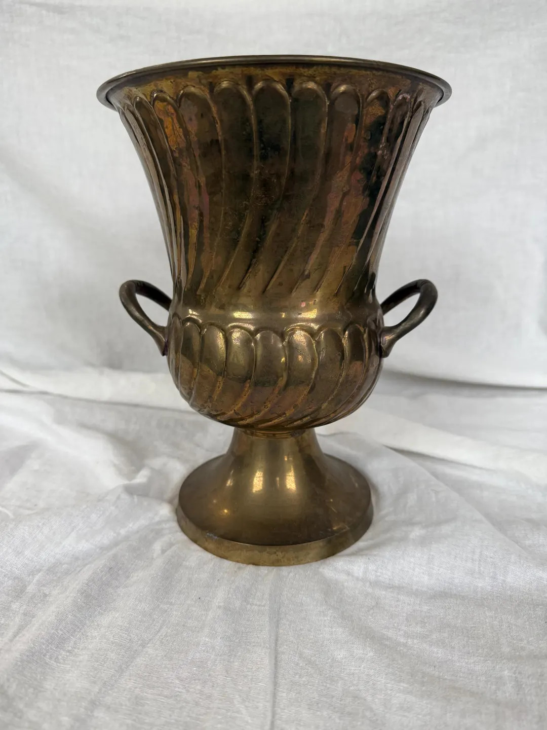 Vintage Brass Champagne Bucket | Large Double Handle Urn or Planter | 1960s Decorative Vessel Wit... | Etsy (US)