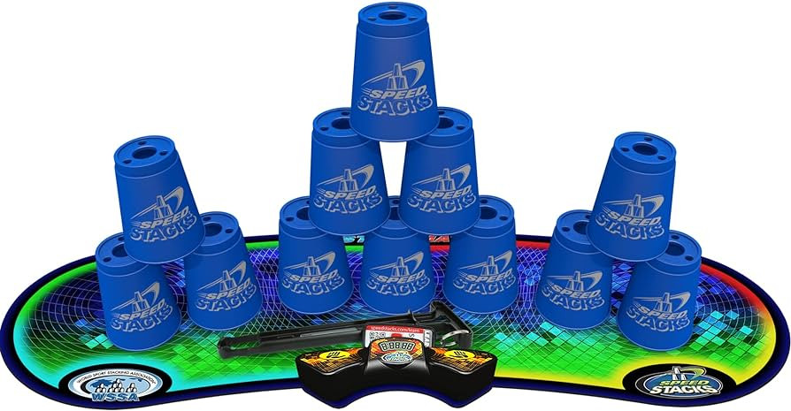 Speed Stacks | Sport Stacking Competitor, Blue - 12 Cups, Holding stem, with GX Timer and mat | W... | Amazon (US)