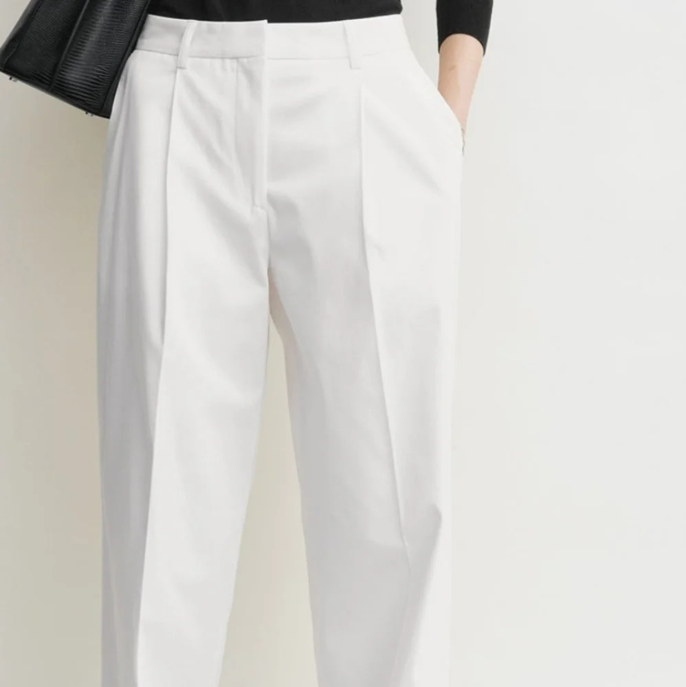 TOTEME white-cream Cotton Slanted Pocket Pants | Poshmark