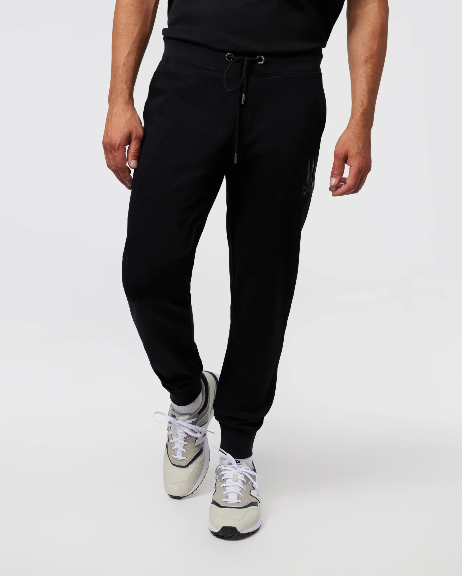 MENS BLACK YORKVILLE EMBROIDERED SWEATPANT | PSYCHO BUNNY | Psycho Bunny