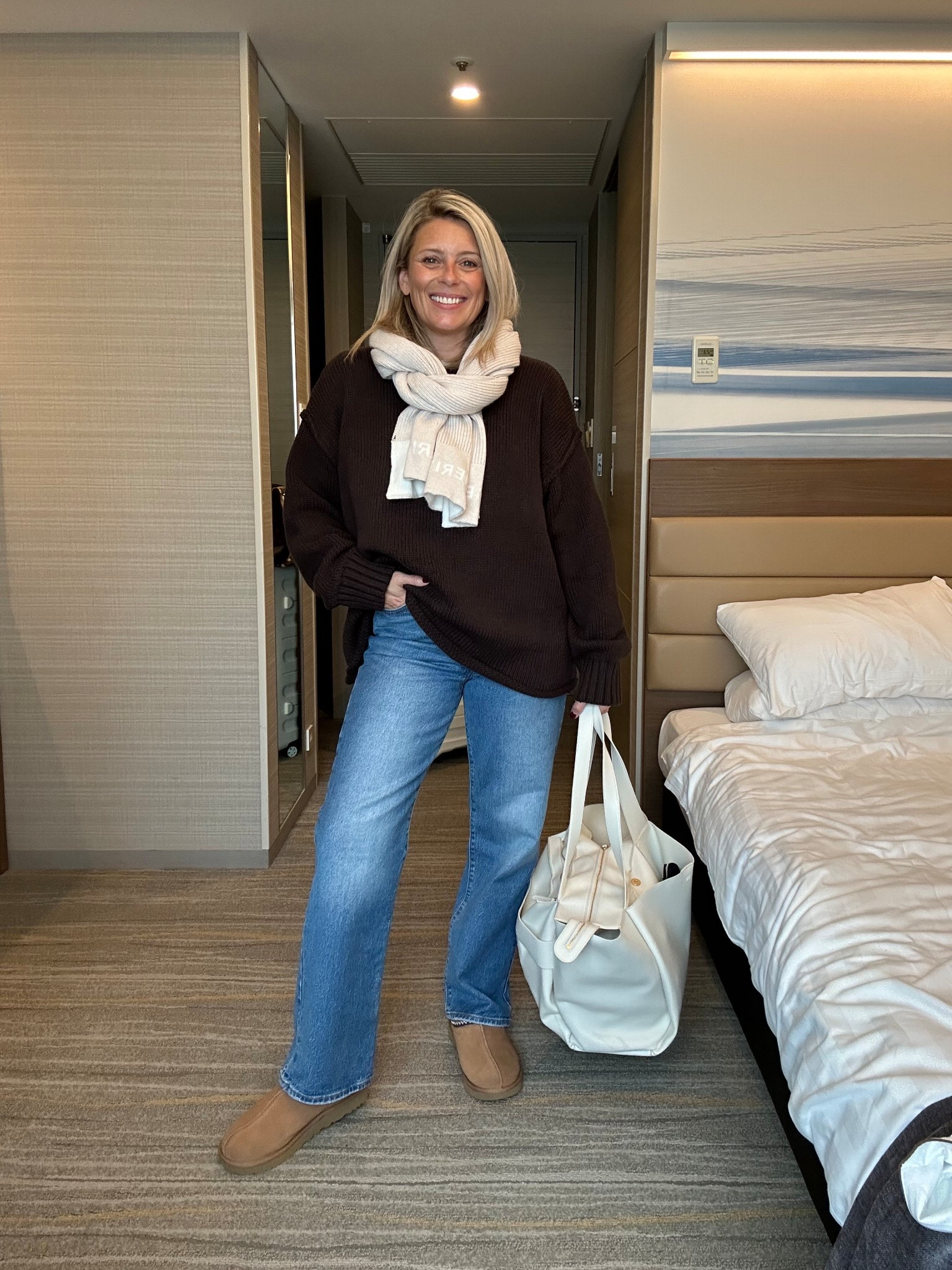 Today’s outfit for a day mostly filled with plane and bus rides - bringing in some warmer layers so I’m ready for the snow this afternoon. 

Jumper: S (the XS also fit but was less oversized and slouchy) 
Jeans: size 29
Shoes: I went up in size (a 39 instead of 38) 

#LTKtravel #LTKautumn #LTKaustralia