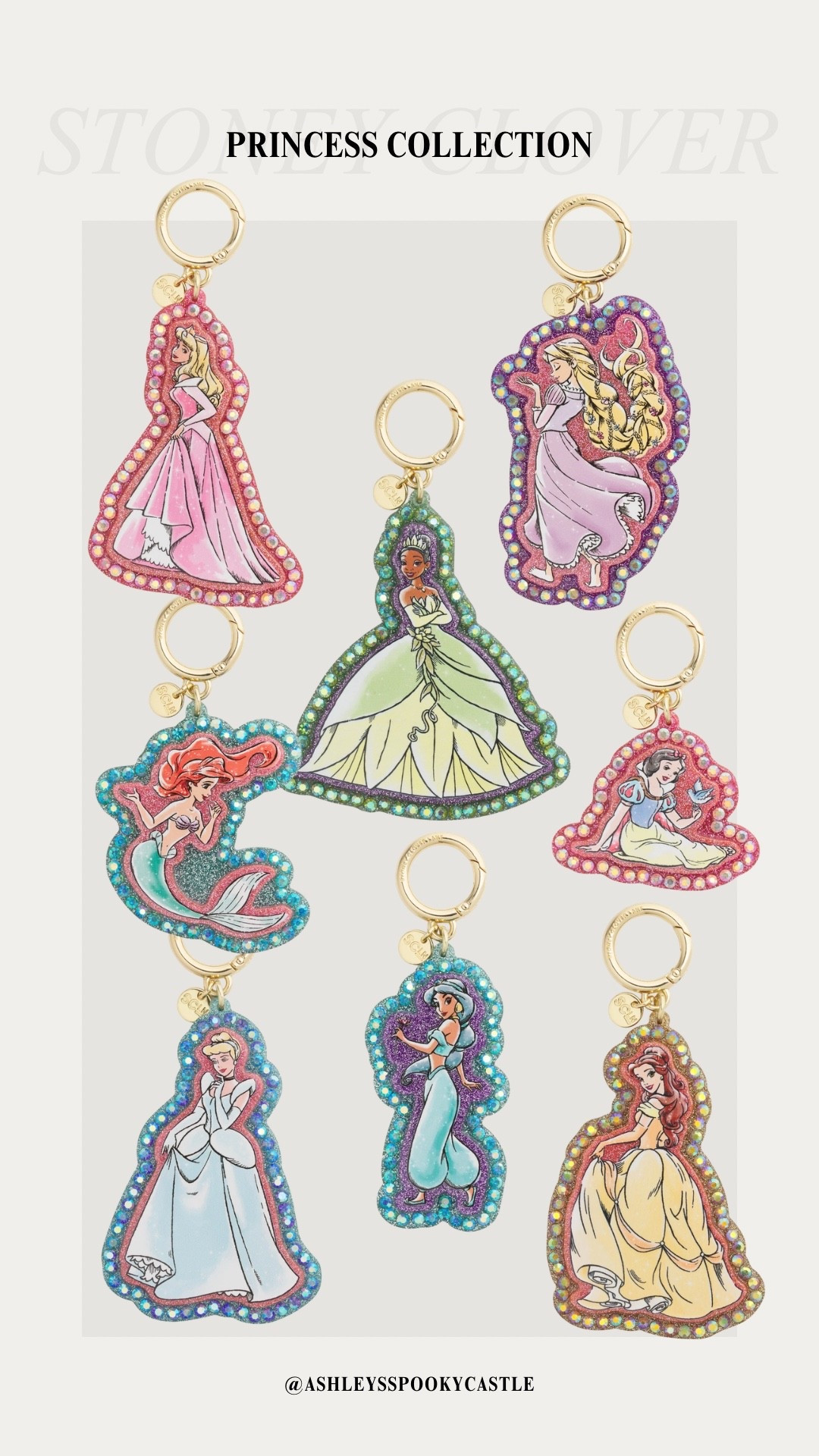 New Disney Princess Stoney clover key chains 

#LTKootd #LTKdayinmylife #LTKgrwm