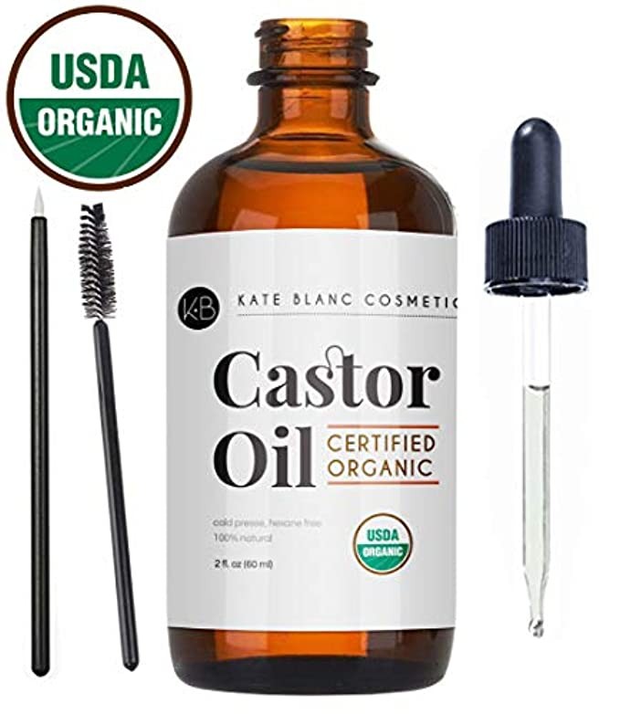 Castor Oil (2oz) USDA Certified Organic, 100% Pure, Cold Pressed, Hexane Free by Kate Blanc. Stimula | Amazon (US)
