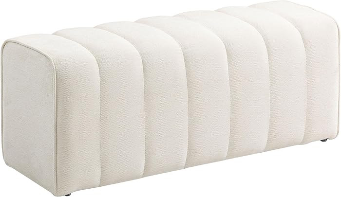 HOMCOM 43" Modern Bedroom Bench, Upholstered End of Bed Bench, Load up to 485 lbs, Channel Tufted... | Amazon (CA)