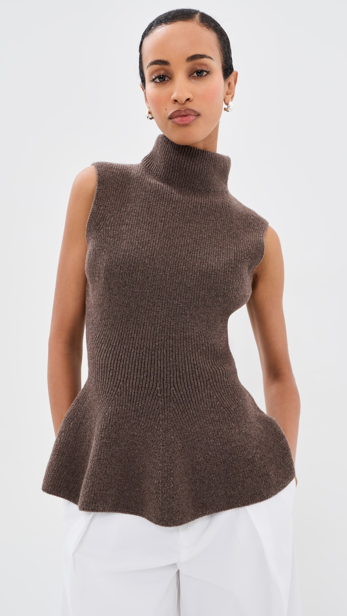 Sculptural Sleeveless Knitted Top | Shopbop