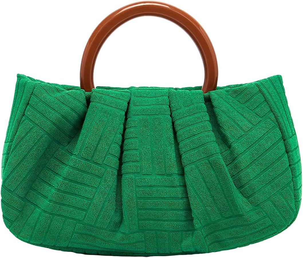 Verdusa Women's Ruched Small Handbag Clutch Purse Dumpling Pouch Bag | Amazon (US)