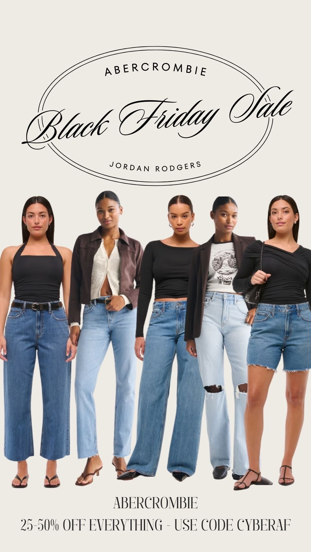 Abercrombie denim favorites! 25-50% off sitewide & use code CYBERAF 

#LTKCyberWeek #LTKSaleAlert