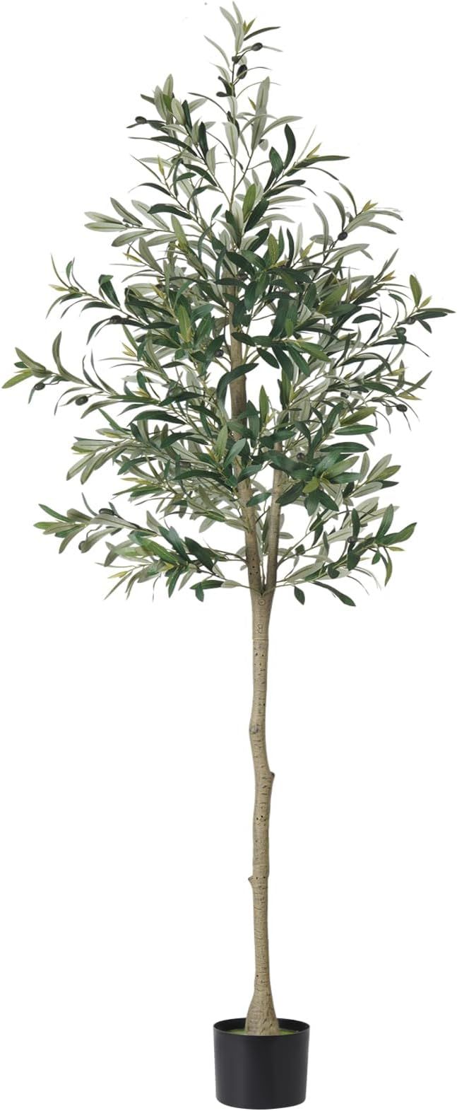 Artificial Olive Tree,6FT Tall Modern Large Fake Plant Decor,Faux Olive Tree with Natural Wood Tr... | Amazon (US)