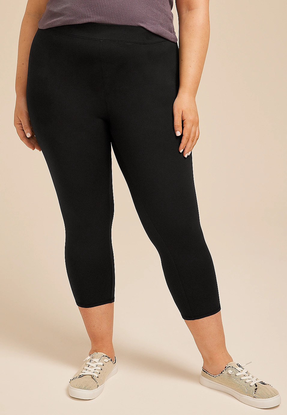 Plus Size Ultra Soft High Rise Capri Legging | Maurices