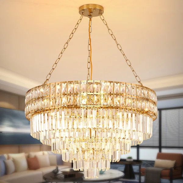 Imma Crystal Empire Chandelier with Crystal Accents | Wayfair North America
