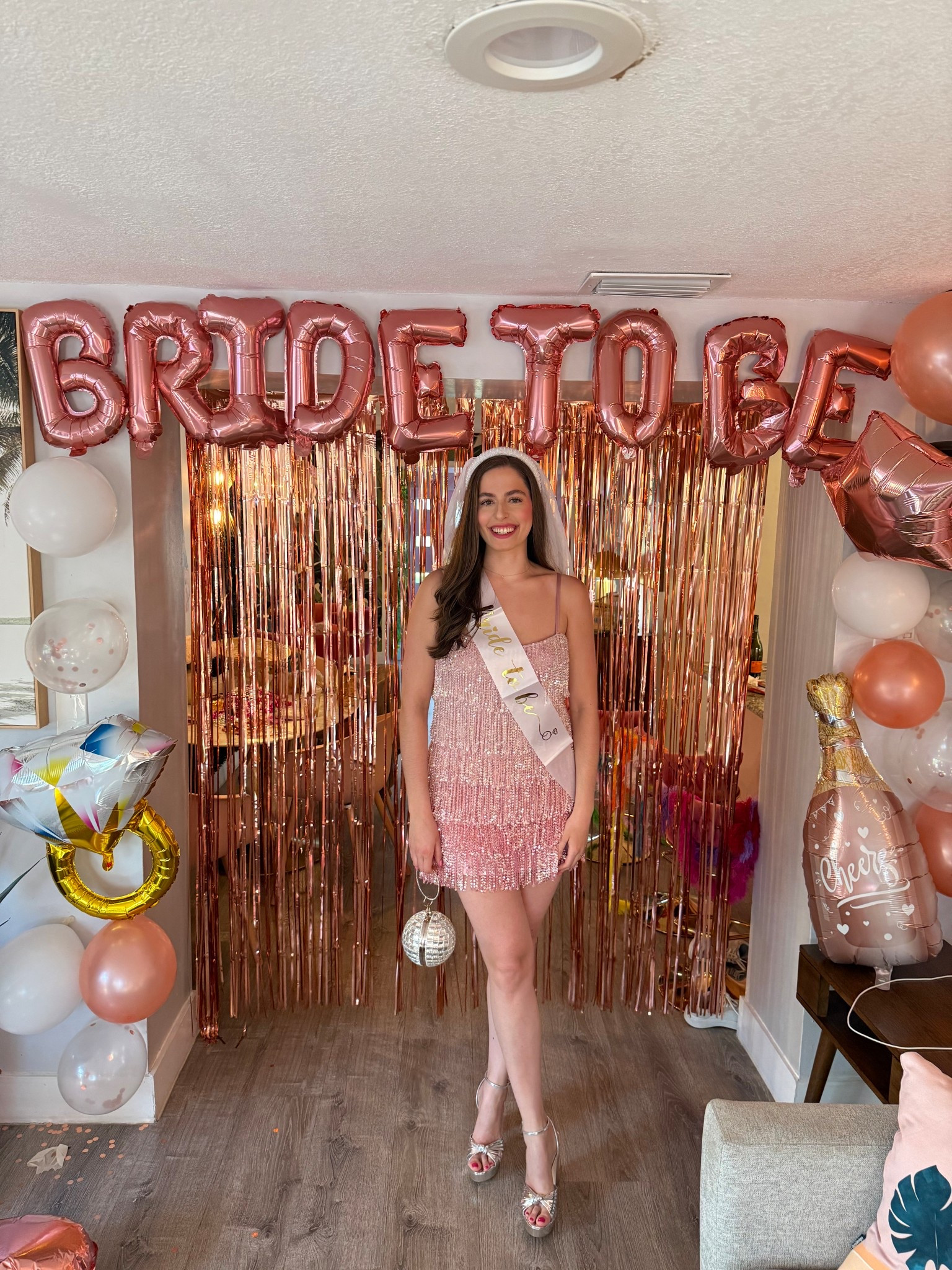 Bachelorette, bachelorette trip, bachelorette weekend, sequin dress, fringe dress, disco ball bag, platform heels, dancing queens, disco, St. Petersburg, st Pete, bride, bride to be, bachelorette 

#LTKTall #LTKTravel #LTKWedding