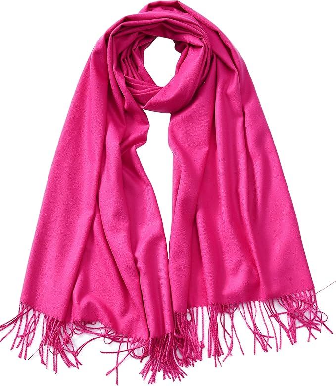 Cindy & Wendy Large Soft Cashmere Silky Pashmina Solid Shawl Wrap Scarf for Women | Amazon (US)