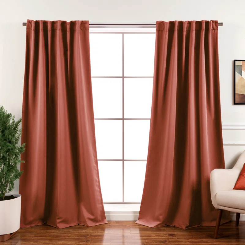 Bantam Solid Blackout Thermal Rod Pocket Curtain Panels | Wayfair North America
