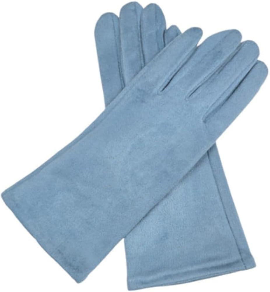 New Women Plain Gloves Ladies Solid Colour Soft Cozy Warm Fleece Gloves UK | Amazon (UK)