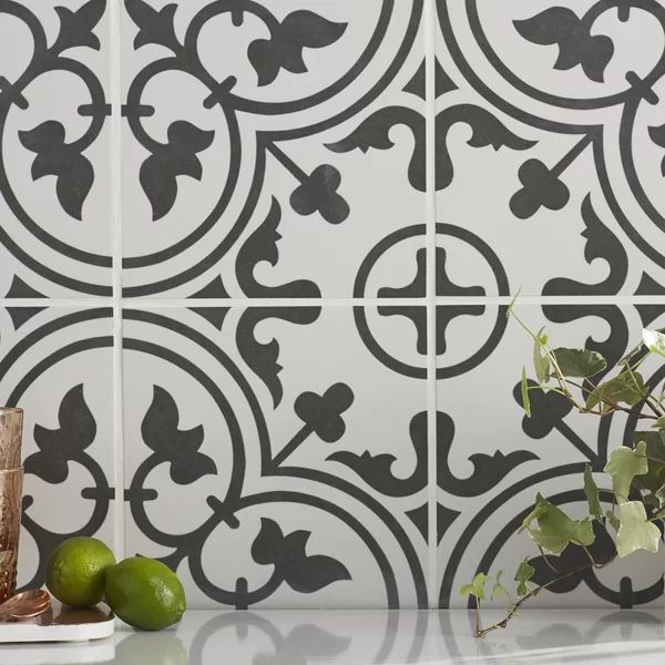 Artea 10" x 10" Porcelain Patterned Wall & Floor Tile | Wayfair North America