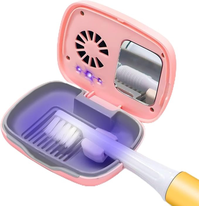 Mini Toothbrush Travel Covers, Toothbrush Travel case with Cleaning Light, Rechargeable Portable ... | Amazon (US)