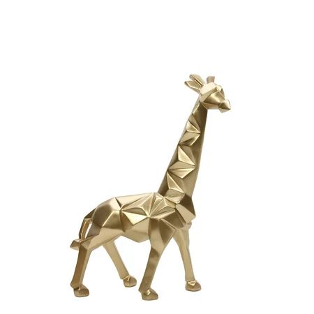 Mainstays 10.5"H Tabletop Resin Geometric Giraffe, Gold Finish | Walmart (US)