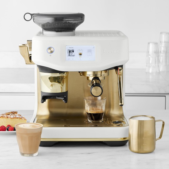 Breville Barista Touch Impress Espresso Machine, Sea Salt & Brass | Williams-Sonoma