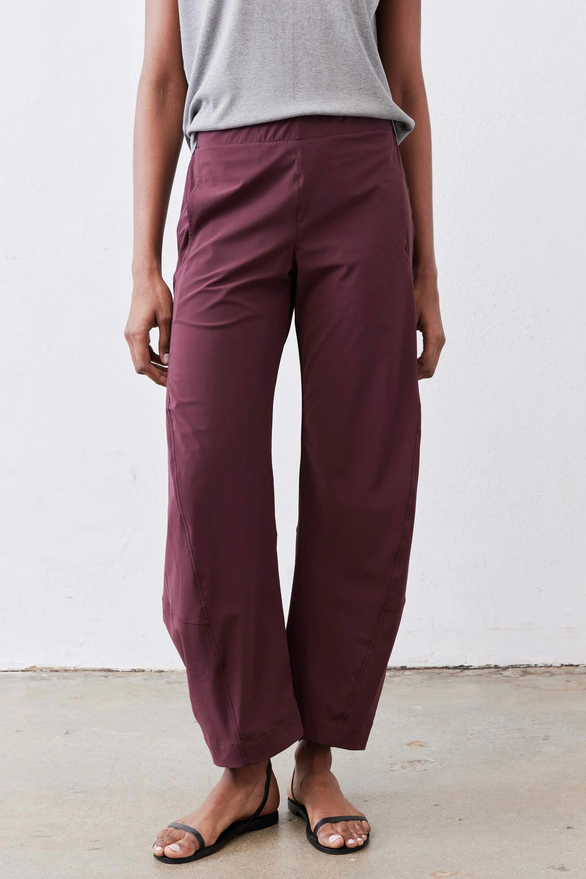 The On The Loose Work Pants | Aubergine Purple | Barrel Pants | Ruti