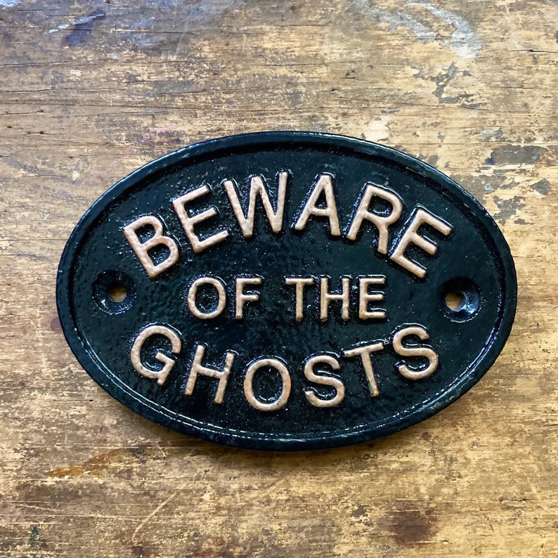 Beware of the Ghosts Plaque - Etsy | Etsy (US)