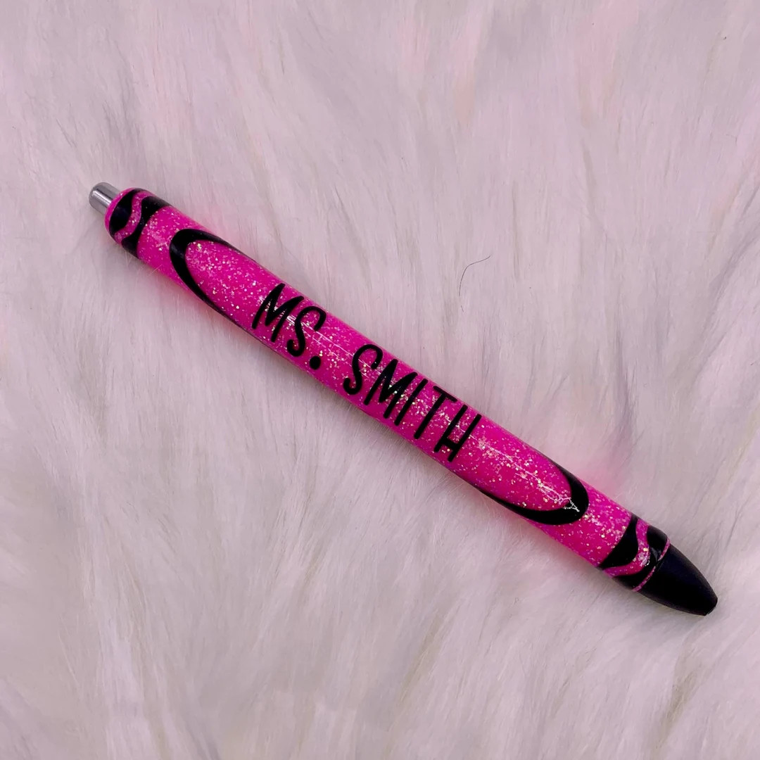 Crayon Glitter Pen  Personalized Crayon Glitter Pen  - Etsy | Etsy (US)