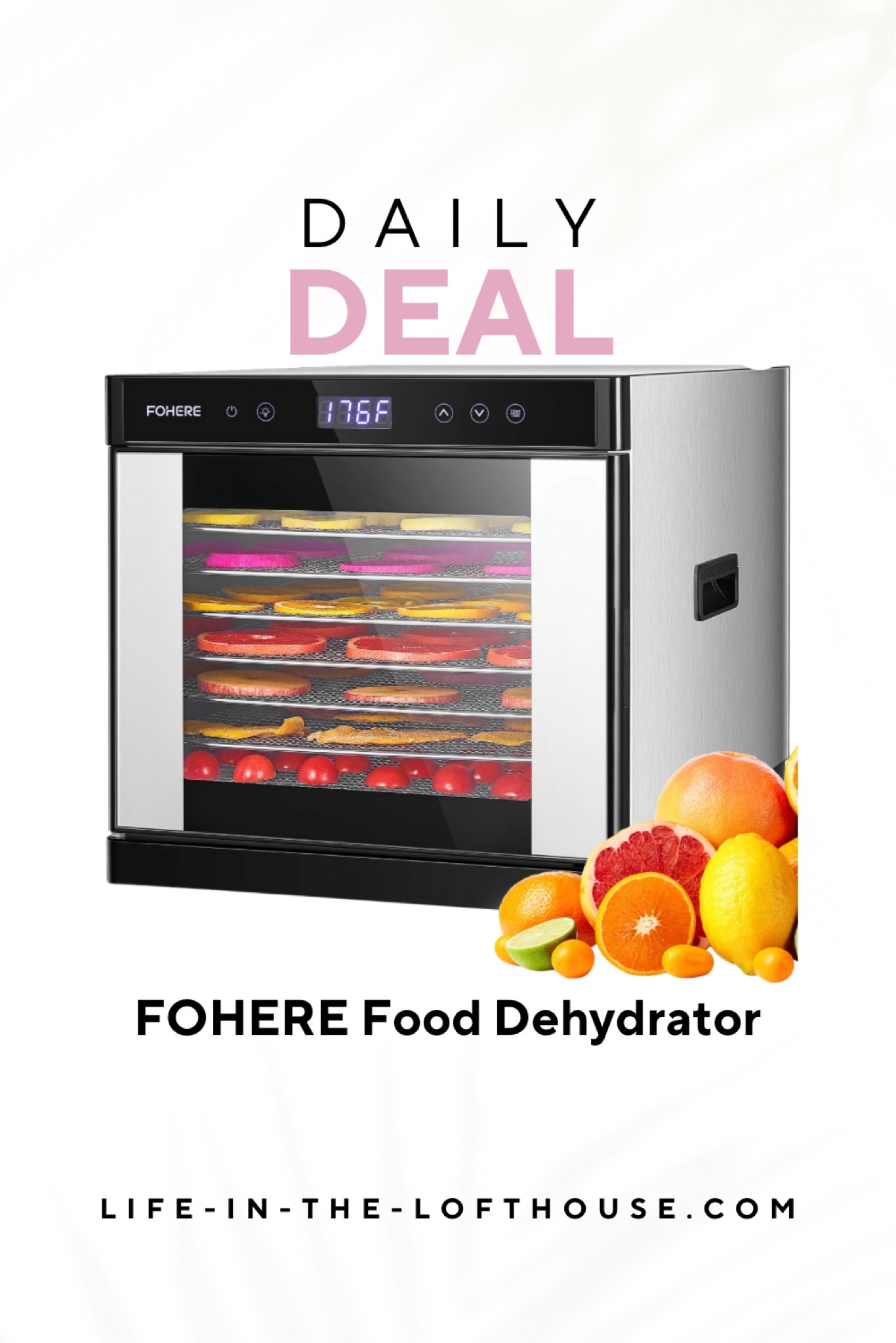 FOHERE Food Dehydrator, 800W Dehydrators with 8 Stainless Steel Trays. On sale now! 

#LTKHome #LTKGiftGuide #LTKSaleAlert