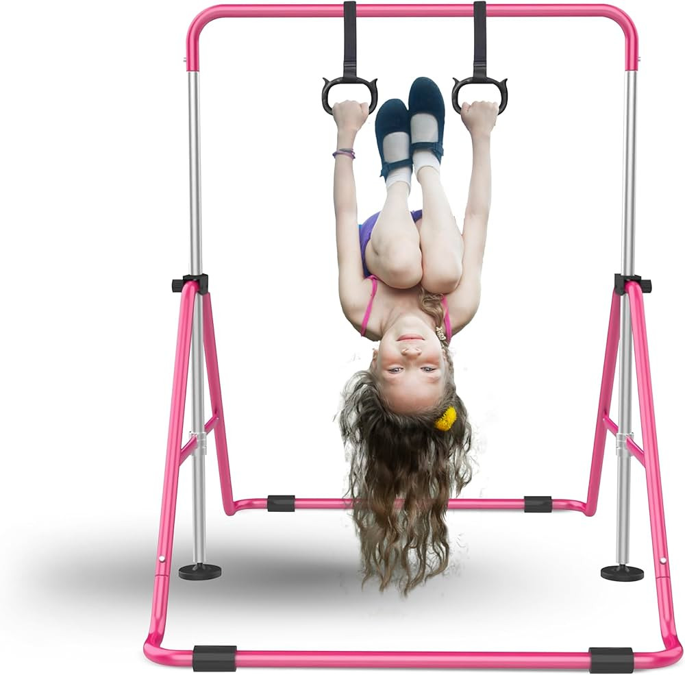 Crystal Stone Steel Gymnastics Bar Sturdy Material for Girls & Kids Ages 6-14 Adjustable Height K... | Amazon (US)