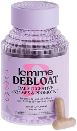 Lemme Debloat 3-in-1 Prebiotic, Probiotic & Digestive Enzyme Capsules for Bloating & Gas Relief -... | Amazon (US)