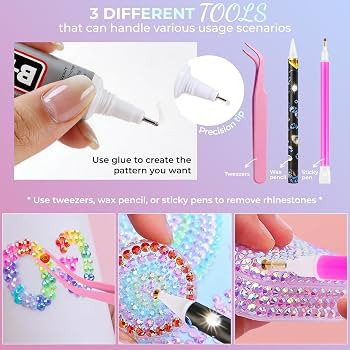 Bedazzling Kit 40000Pcs 40 Colors 3mm Resin Jelly Rhinestones - Diamond Art | Amazon (US)