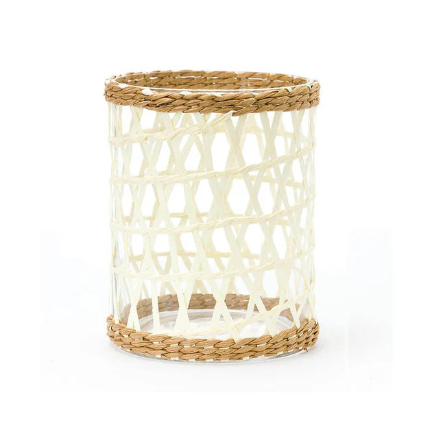 Island Wrapped White Lattice Hurricane | Cailini Coastal