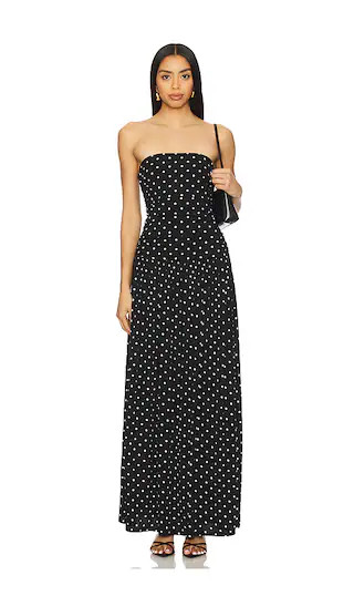 Paraisa Maxi Dress in Black Polka Dot | Revolve Clothing (Global)