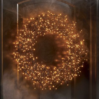 600-light Halloween Wreath, 24" | Grandin Road