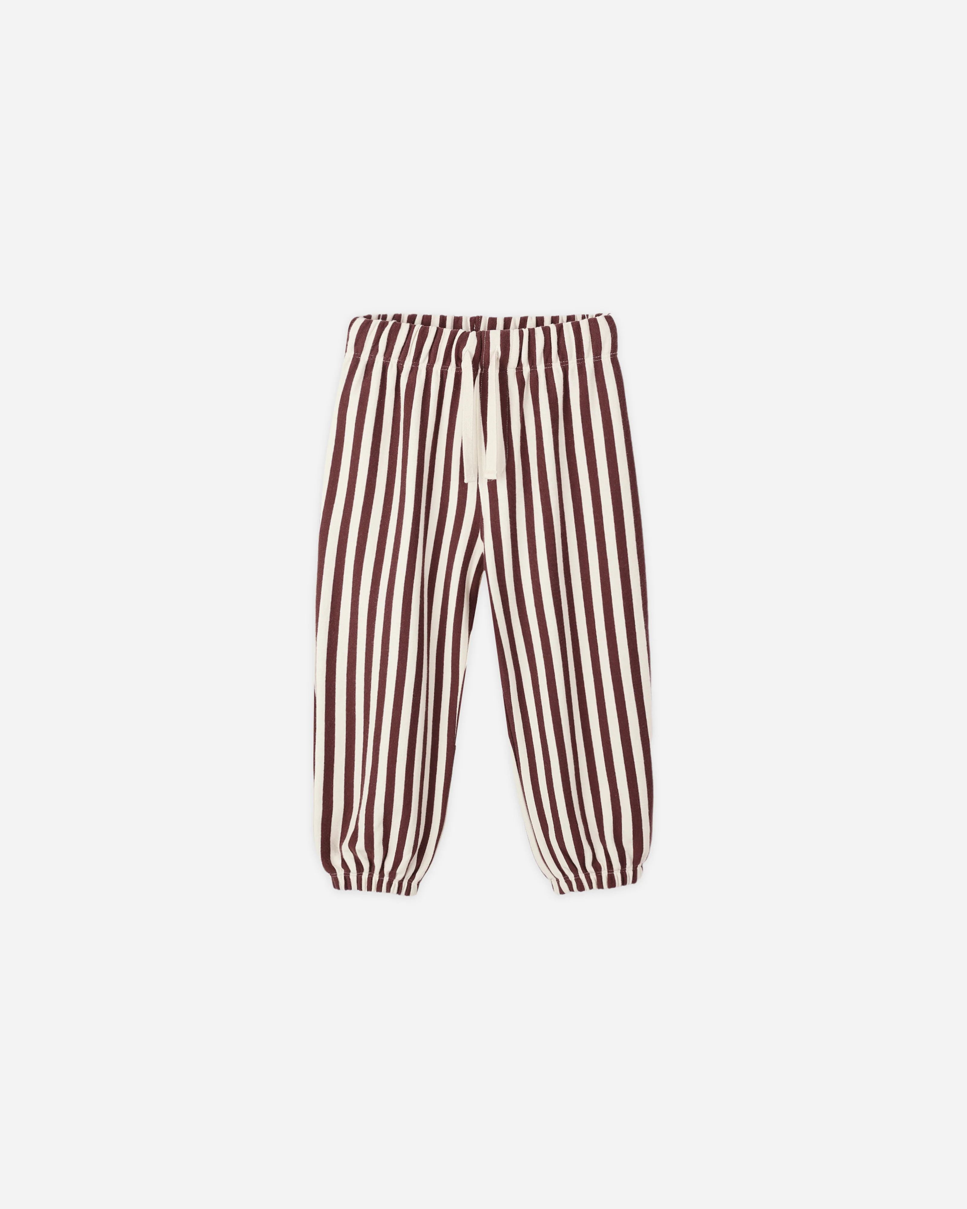 Relaxed Jogger || Burgundy Stripe | Rylee + Cru