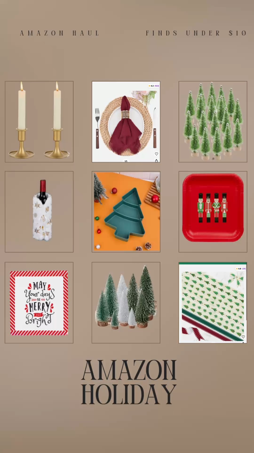 Amazon Haul holiday finds under $10
@amazon #ad #founditonamazon

#LTKHoliday #LTKFindsUnder50 #LTKGiftGuide