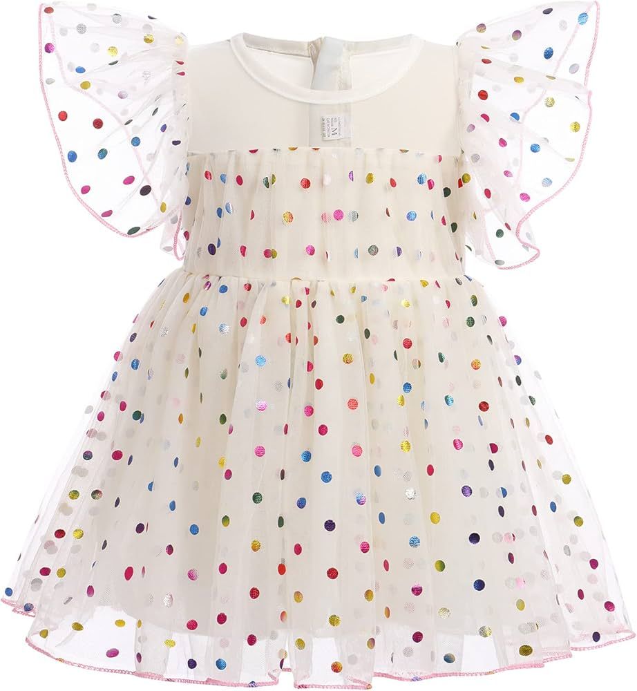 Baby Girls Tutu Dress Sparkle Sequin Heart Princess Birthday Pageant Wedding Party Dresses Ruffle... | Amazon (US)