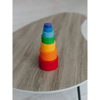 Wooden Nesting Bowls Montessori Toddler Toy, Wood Stacking Cups, Gift For | Etsy (US)