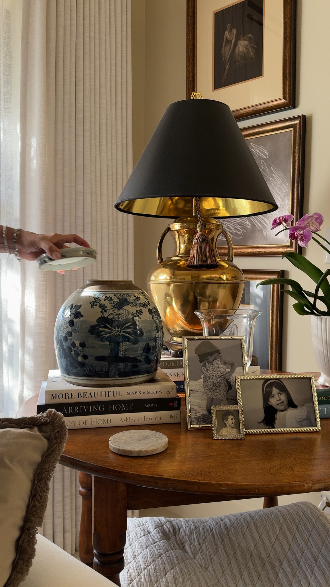 A timeless blue & white ginger jar that adds the perfect classic touch to tabletops, shelves, consoles, and built-ins.

Blue & White Ginger Jar. Tabletop Decor. Bookshelves. Console Decor. Living Room. Dining Room. Silver Plated Picture Frames. Bedroom. Chinoiserie. Classic Home. Timeless Home. Collected Home. LavenderRoseHome.

#LTKHome