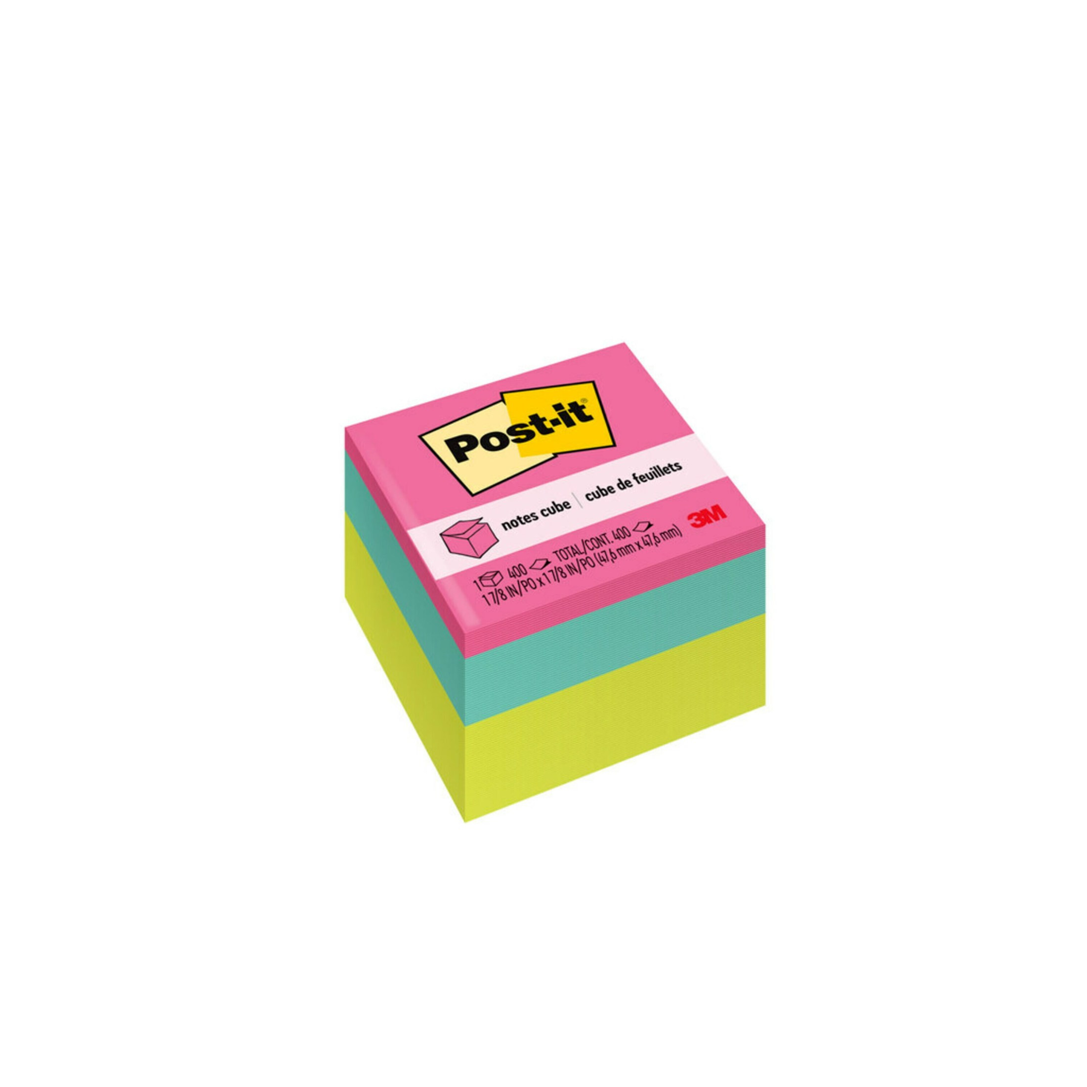 Post-it Notes Cube, Bright Colors, 1 7/8 in x 1 7/8 in, 1 Cube | Walmart (US)