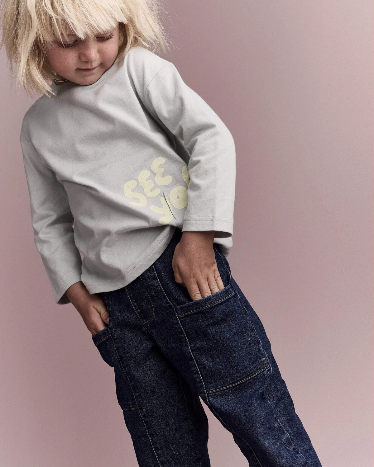 Toddler Pocket Pant in Denim - Blue - Otter Avenue | Carter's | Carter's Inc
