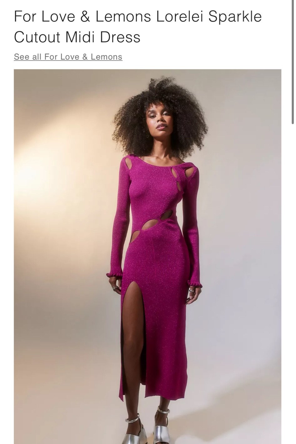 urban outfitters // sparkle midi cutout dress 

#LTKwedding #LTKHoliday #LTKSeasonal