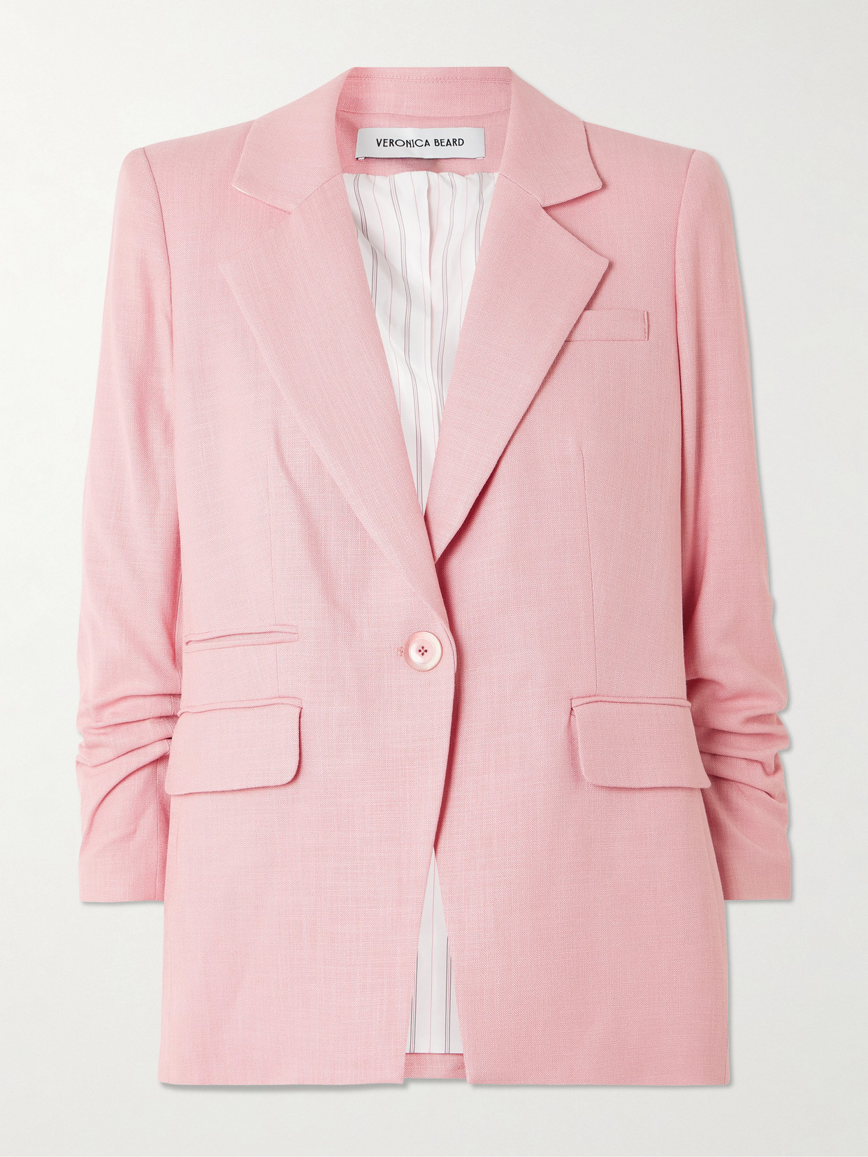 Veronica Beard - Battista Dickey Canvas Blazer - Pink | NET-A-PORTER (US)