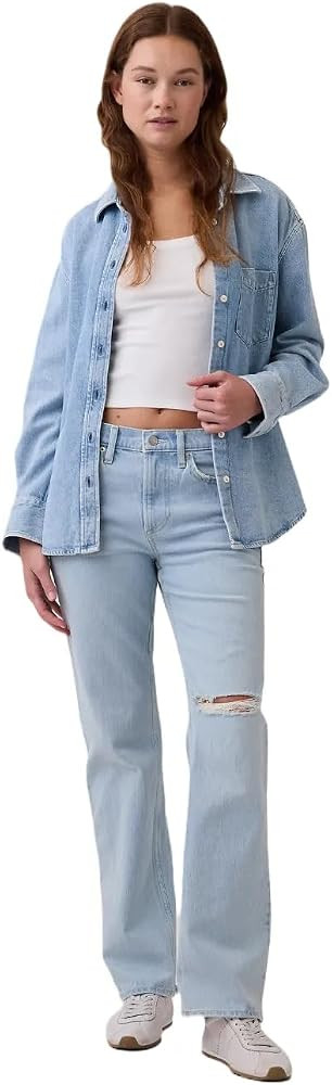 GAP Women's Relaxed Straight Denim Jean | Amazon (US)