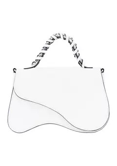 BCBGeneration Asymmetrical Flap Woven Chain Top Handle Crossbody | Belk