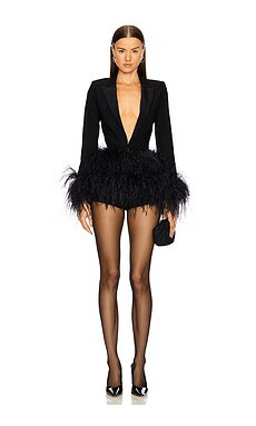 Michael Costello x REVOLVE Raisa Romper in Black from Revolve.com | Revolve Clothing (Global)