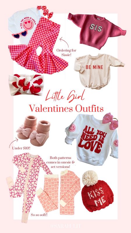 Baby girl small shop Valentine’s day outfits! 