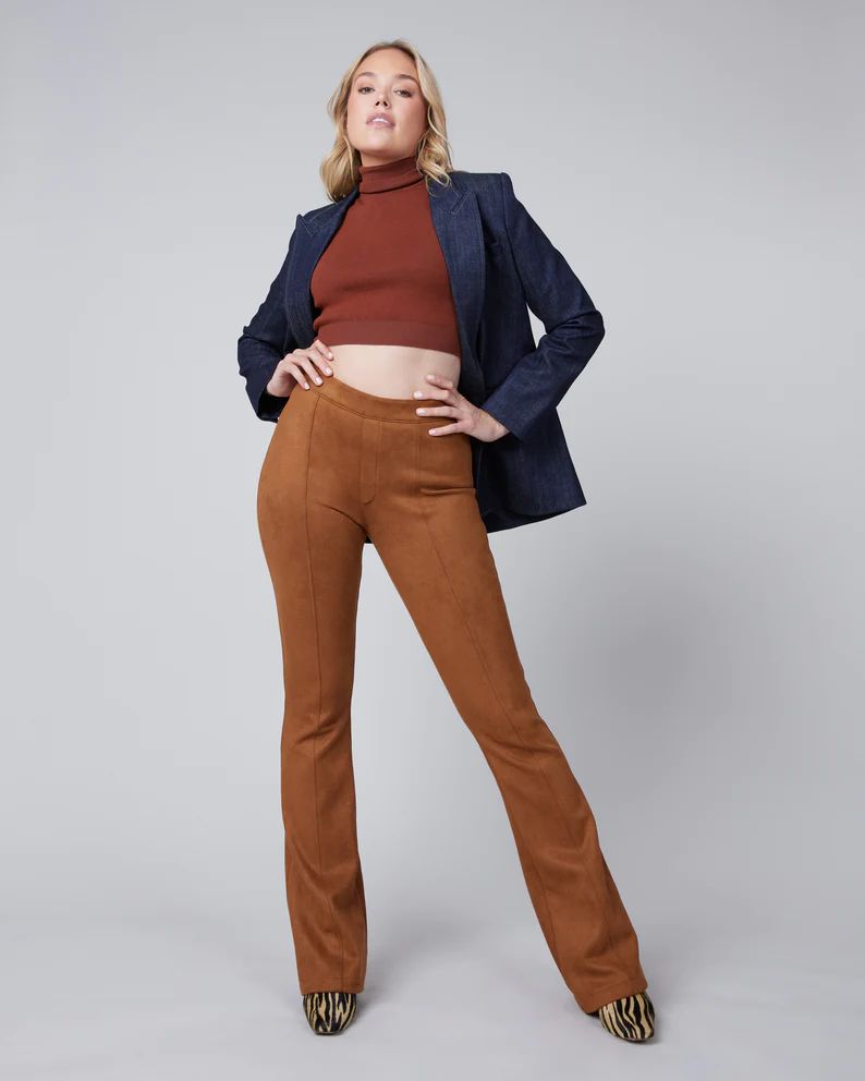 Faux Suede Flare Pants | Spanx